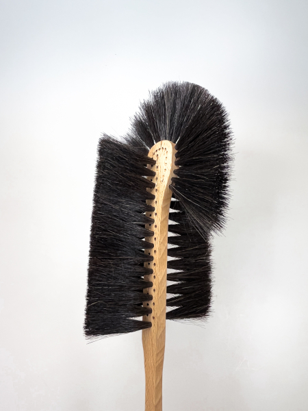 Heizkörperbürste, 3 Reihen, 50 cm / Rosshaar, Rundkopf